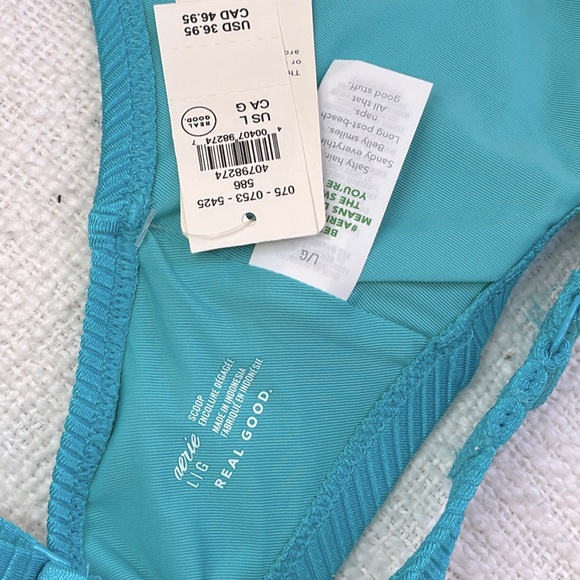 NWT Aerie Beach Babe Shine Rib Voop Bikini Top - Picture 8 of 12